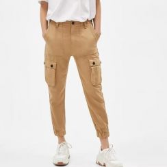 10Pcs Women Fashion Cargo Pants Cotton Overalls