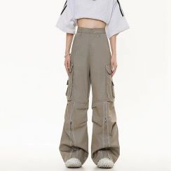 22Pcs Womens Cotton Pocket Street Hip Hop Work Pants