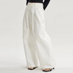 12Pcs Womens High Waisted Cotton Wide Leg Pants